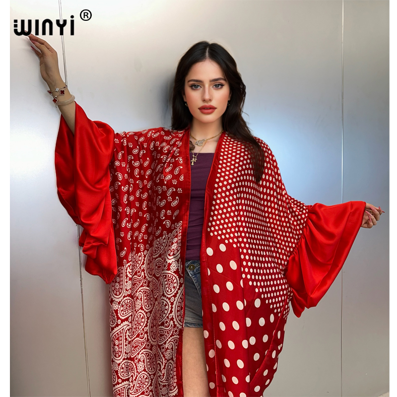 Kaftan Women Boho - 위니 여름 기모노 파티 드레스 비치웨어