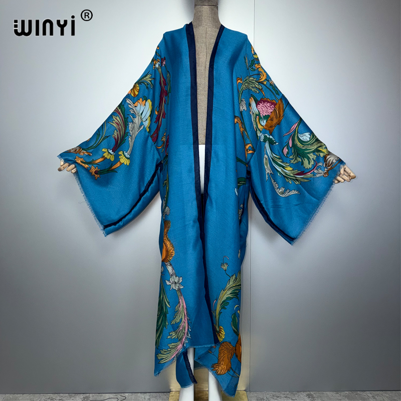 Kaftan Women Boho - WINYI 아프리카 보헤미안 키모노 맥시 드레스