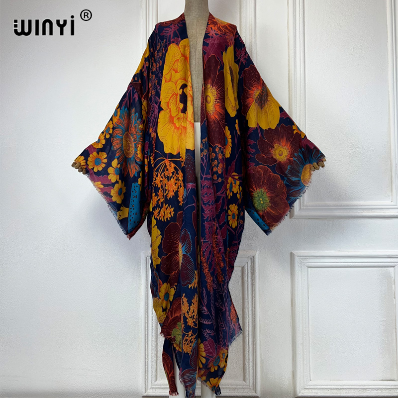 Kaftan Women Boho - WINYI 아프리카 패션 여름 기모노 맥시