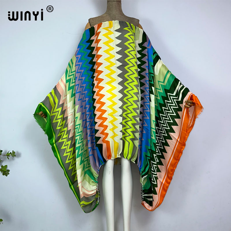 Kaftan Women Boho - WINYI 여성용 섹시한 원넥 맥시 드레스,