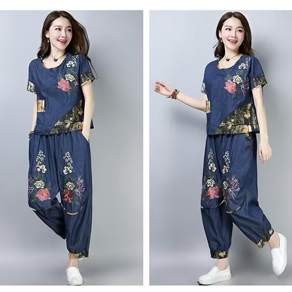 Ethnic Fashion Wear - 에스닉 스타일 플러스 사이즈 여성 정장