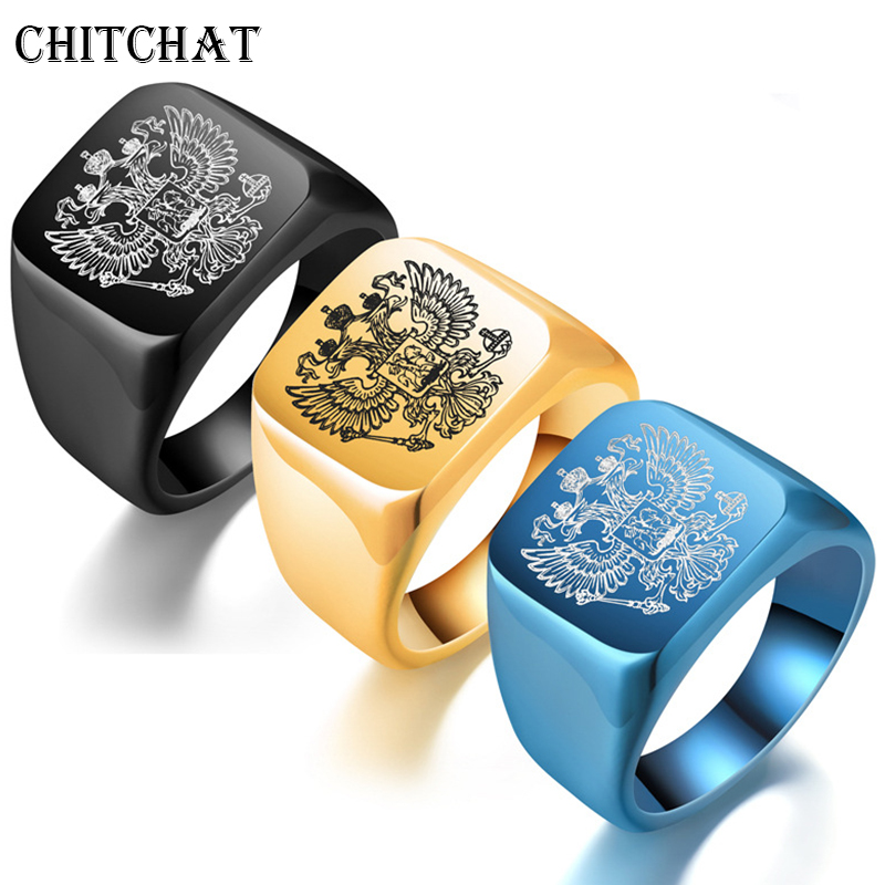 Ethnic Wear Men'S Fashion - 316L 스테인레스 스틸 더블 독수리 엠블럼