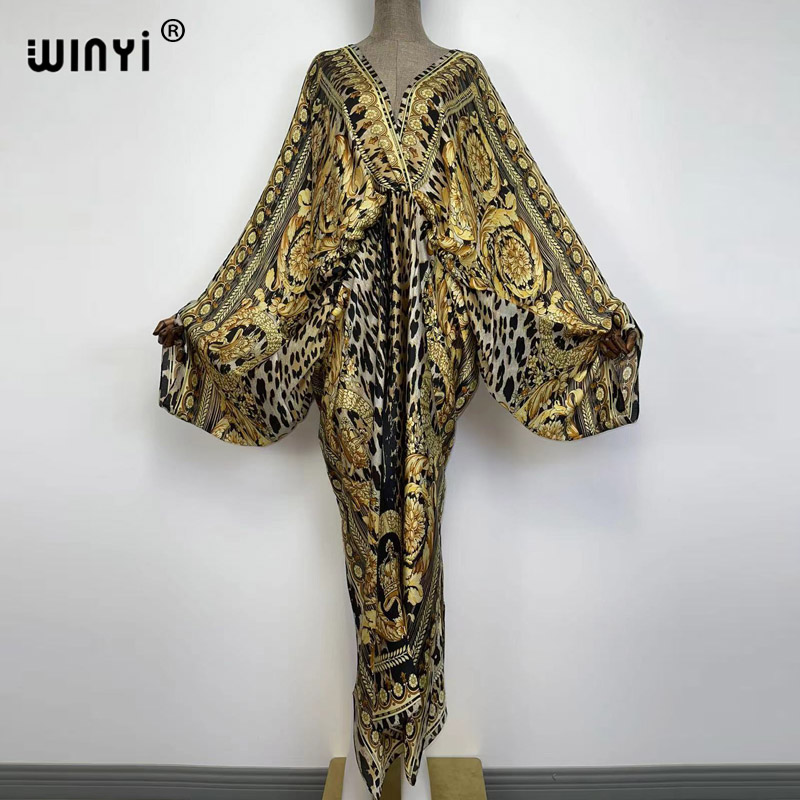 Ethnic Fashion Wear - 섹시한 비치 카프탄 실크 레이온 패션