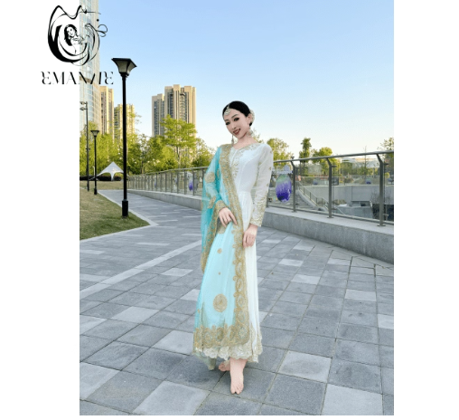 인도 전통 의상 여성 자수 신장 댄스 의상 - Salwar Kameez Set 리뷰 및 가격