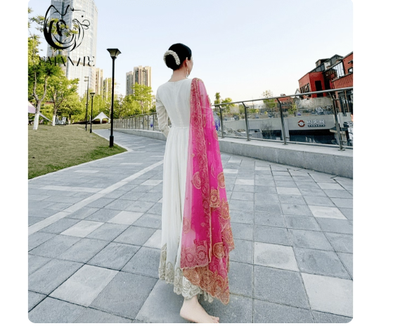 인도 전통 의상 여성 자수 신장 댄스 의상 - Salwar Kameez Set 리뷰 및 가격