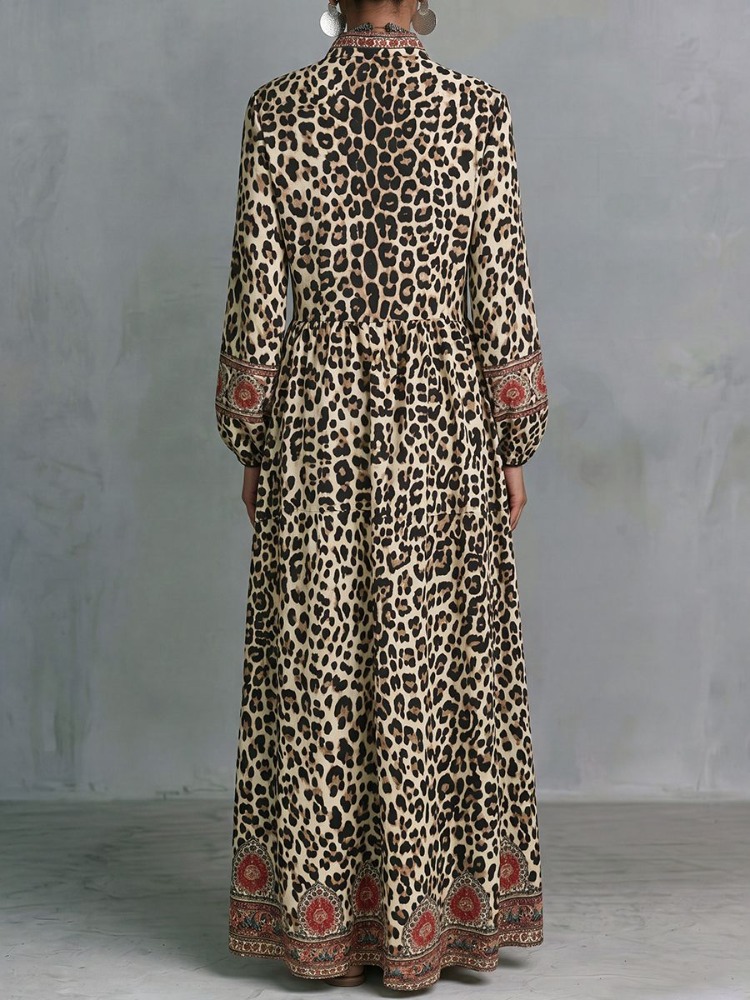 UOOZEE 2026 빈티지 에스닉 프린트 레오파드 맥 - Ethnic Fashion Wear 리뷰 및 가격