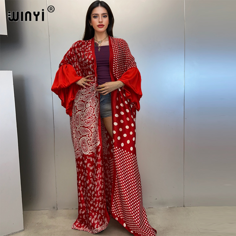 위니 여름 기모노 파티 드레스 비치웨어 수영복 커버업  - Kaftan Women Boho 리뷰 및 가격