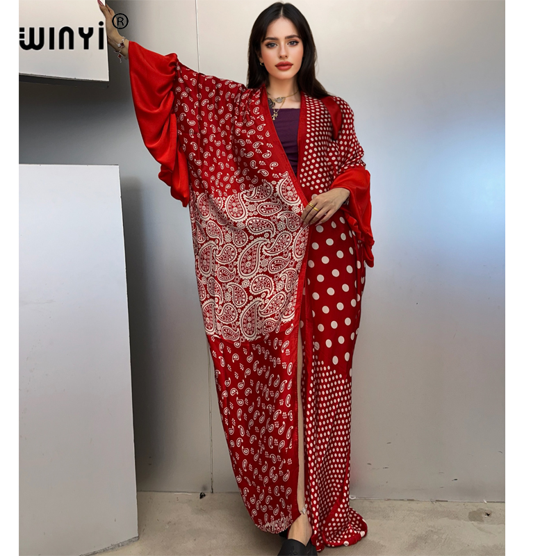 위니 여름 기모노 파티 드레스 비치웨어 수영복 커버업  - Kaftan Women Boho 리뷰 및 가격