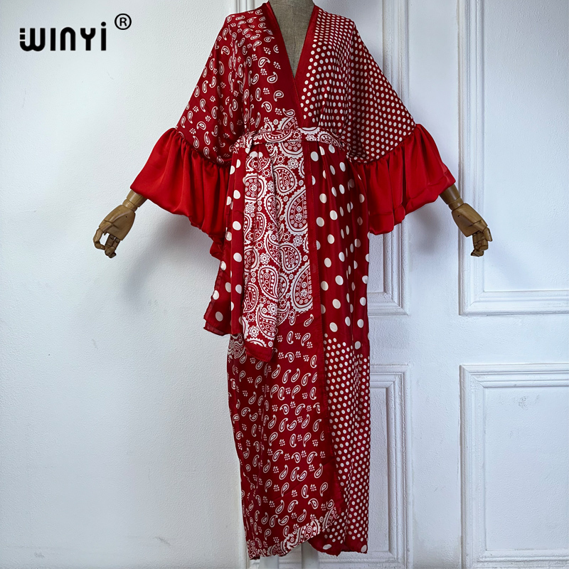 위니 여름 기모노 파티 드레스 비치웨어 수영복 커버업  - Kaftan Women Boho 리뷰 및 가격