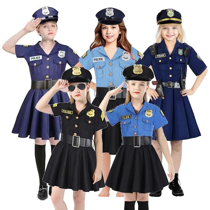 할로윈 어린이 경찰복 여아 원피스 의상 폴리에스터 섬유 - Ethnic Fashion Wear 리뷰 및 가격