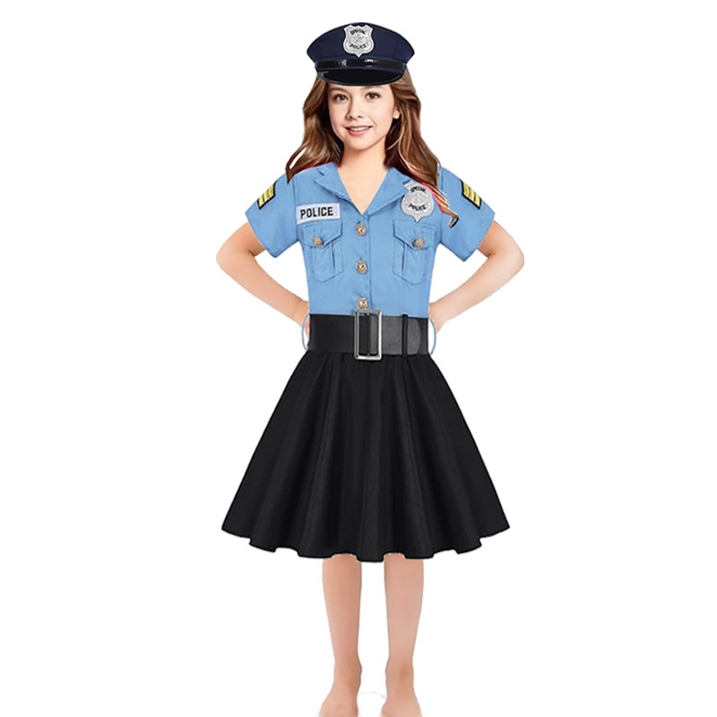 할로윈 어린이 경찰복 여아 원피스 의상 폴리에스터 섬유 - Ethnic Fashion Wear 리뷰 및 가격
