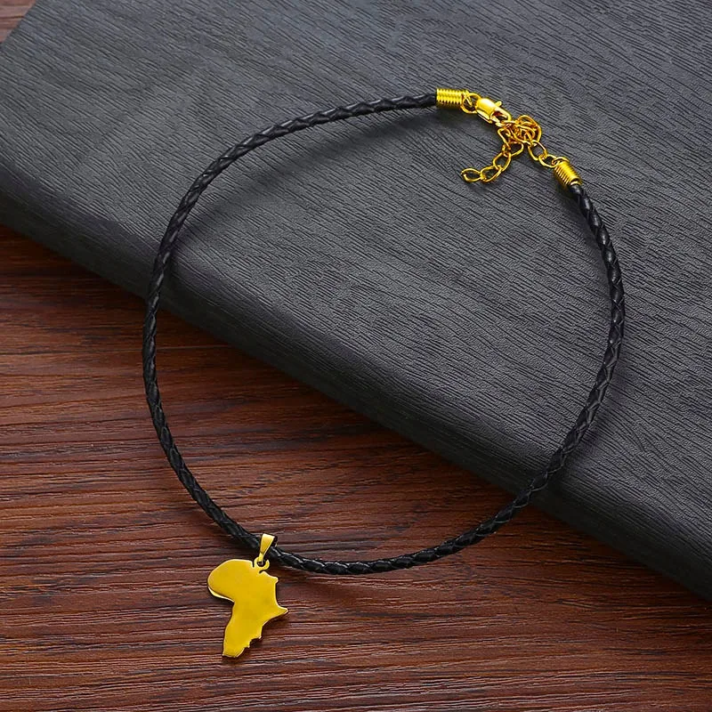 Shamty 초커 목걸이 아프리카지도 펜던트 골드 컬러 - Women'S Ethnic Fashion Brands 리뷰 및 가격