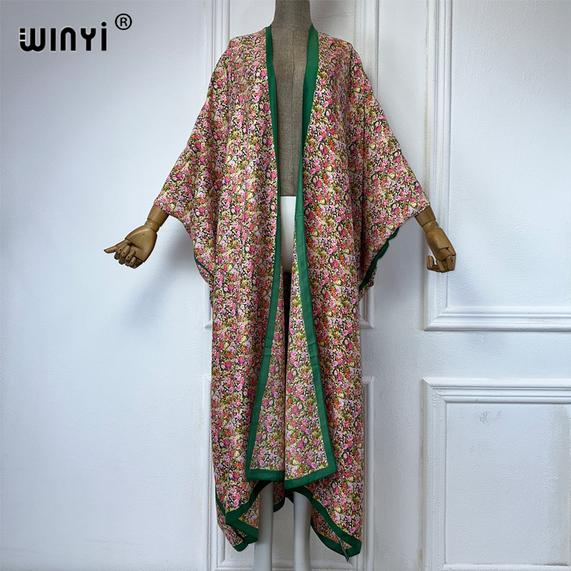 WINYI 기모노 섹시한 프린트 루즈 카디건 여성 블라 - Kaftan Women Boho 리뷰 및 가격