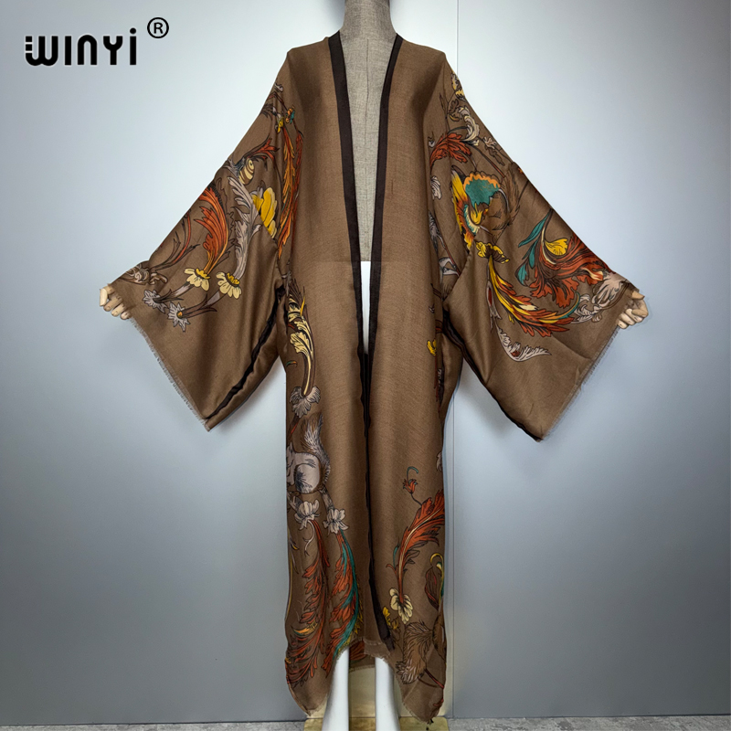 WINYI 아프리카 보헤미안 키모노 맥시 드레스 비치  - Kaftan Women Boho 리뷰 및 가격