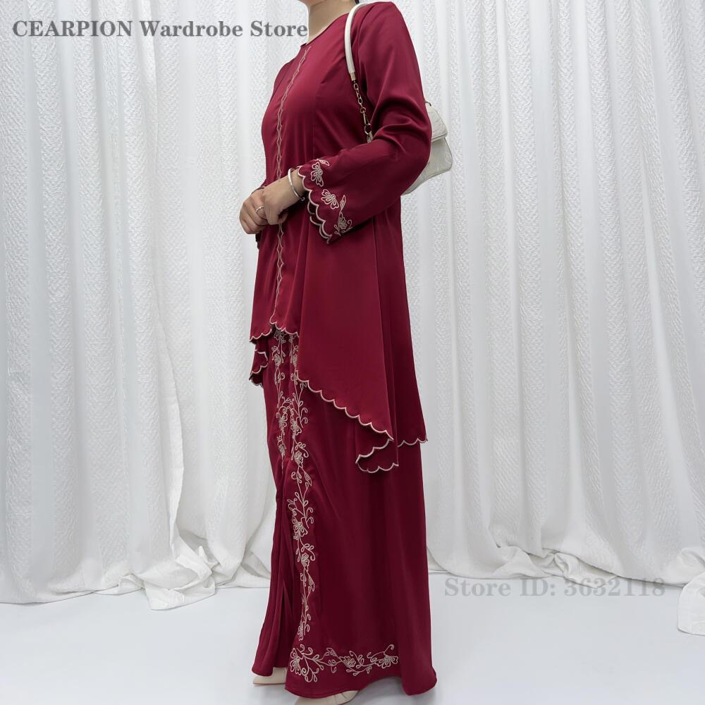새로운 2026 중동 전통 의상 아름다운 자수 무슬림  - Salwar Kameez Set 리뷰 및 가격