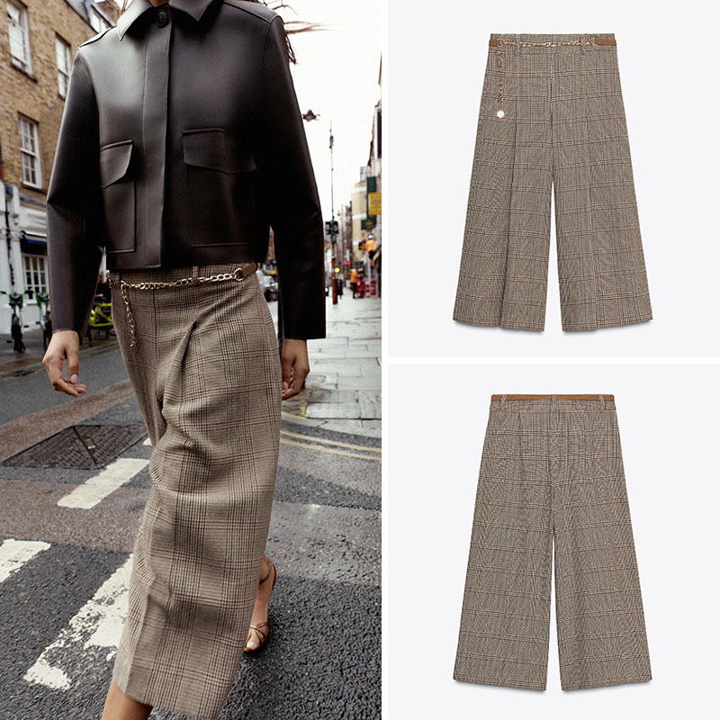 하이웨이스트 루즈핏 체크 롱 캐주얼 여성용 신상 가을  - Ethnic Clothing & Online Fashion Store Khaadi Uk 리뷰 및 가격