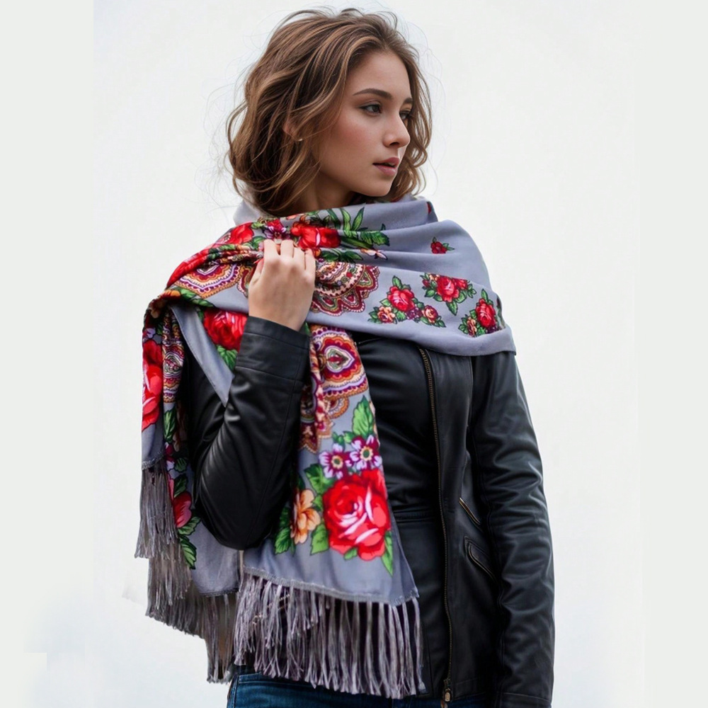 럭셔리 브랜드 새 꽃 레트로 에스닉 스타일 프린트 스카 - Women'S Ethnic Fashion Brands 리뷰 및 가격