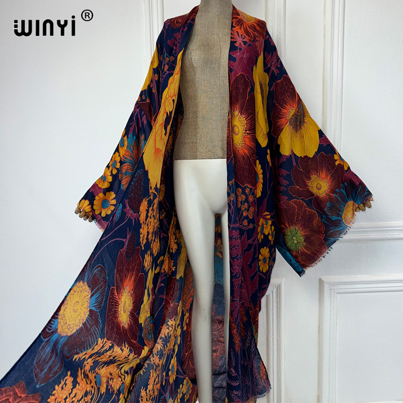 WINYI 아프리카 패션 여름 기모노 맥시 드레스 비치 - Kaftan Women Boho 리뷰 및 가격