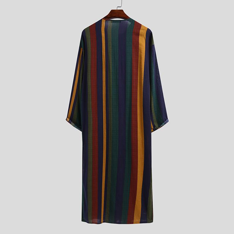 프린트 롱 남성 셔츠, 롱 로브 스타일 에스닉 중국풍  - Ethnic Wear Men'S Fashion 리뷰 및 가격