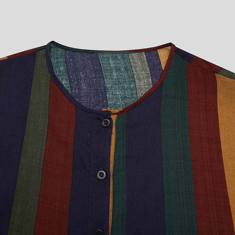 프린트 롱 남성 셔츠, 롱 로브 스타일 에스닉 중국풍  - Ethnic Wear Men'S Fashion 리뷰 및 가격