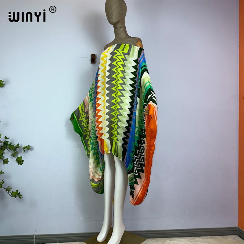 WINYI 여성용 섹시한 원넥 맥시 드레스, 보호 컬러 - Kaftan Women Boho 리뷰 및 가격