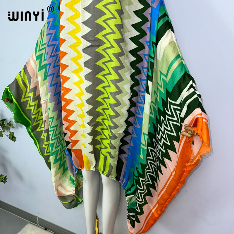 WINYI 여성용 섹시한 원넥 맥시 드레스, 보호 컬러 - Kaftan Women Boho 리뷰 및 가격