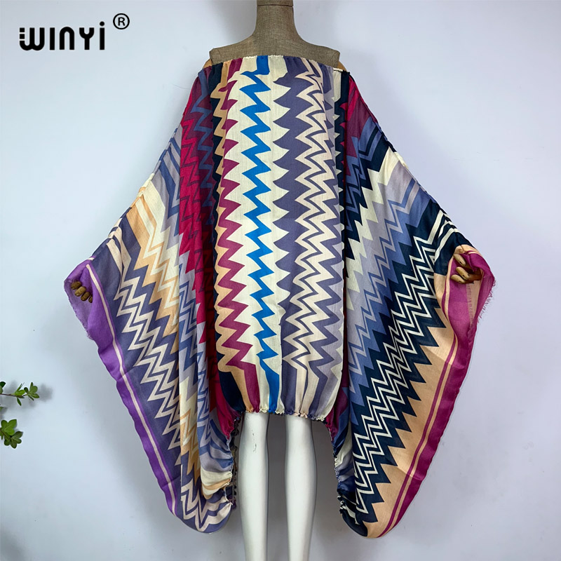 WINYI 여성용 섹시한 원넥 맥시 드레스, 보호 컬러 - Kaftan Women Boho 리뷰 및 가격