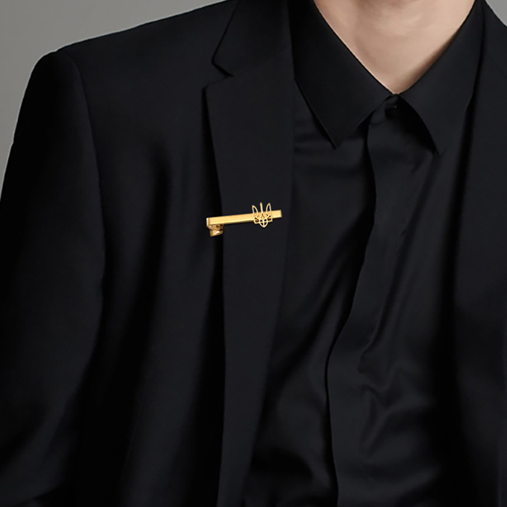 클래식 우크라이나 엠블럼 남성용 타이 클립 스테인레스  - Ethnic Fashion Logo 리뷰 및 가격