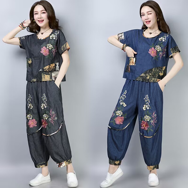 에스닉 스타일 플러스 사이즈 여성 정장 여름 신상 스플 - Ethnic Fashion Wear 리뷰 및 가격