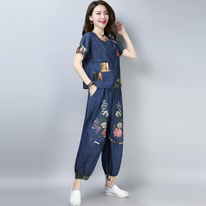 에스닉 스타일 플러스 사이즈 여성 정장 여름 신상 스플 - Ethnic Fashion Wear 리뷰 및 가격