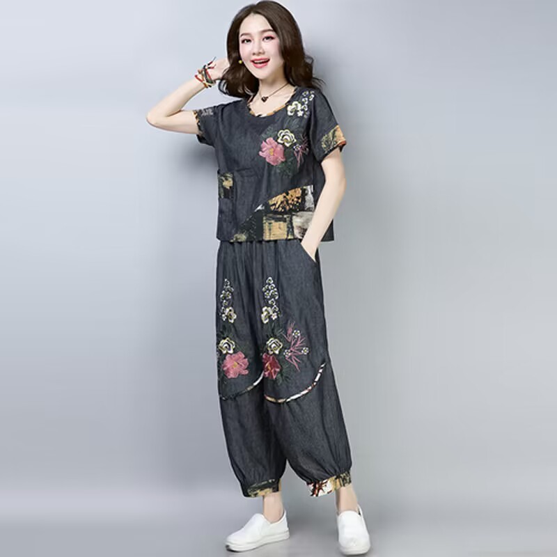 에스닉 스타일 플러스 사이즈 여성 정장 여름 신상 스플 - Ethnic Fashion Wear 리뷰 및 가격