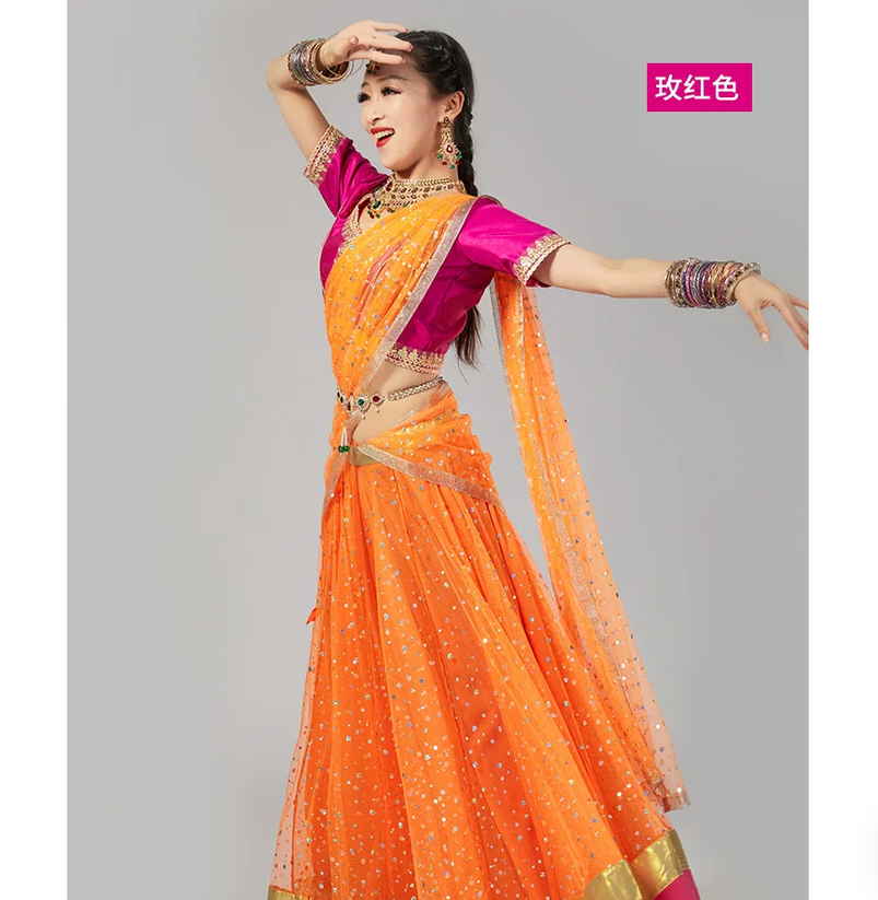 인도 댄스 의상 공연복 슬림핏 빅 스윙 3피스 세트 - Salwar Kameez Set 리뷰 및 가격