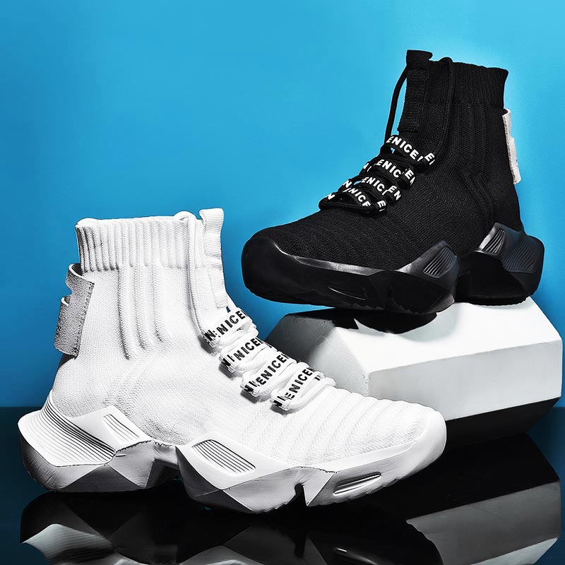 플러스 사이즈 하이 탑 대규모 스포츠 양말 부츠 남성  - Ethnic Fashion Show Ideas 리뷰 및 가격