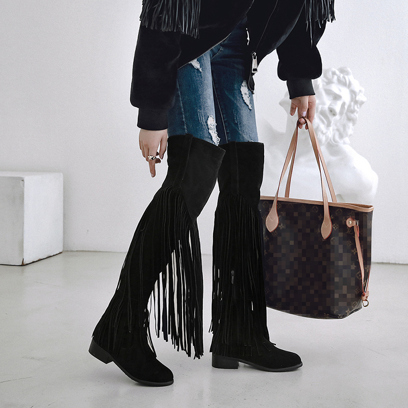2026 패션 보헤미안 니하이 부츠 에스닉 여성 태슬  - Ethnic Fashion Women 리뷰 및 가격