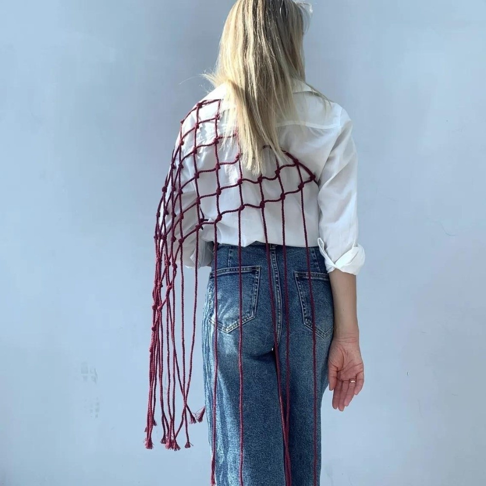 보헤미안 네트 프린지 스카프 숄 장식 태슬 에스닉 디자 - Ethnic Fashion Designer 리뷰 및 가격