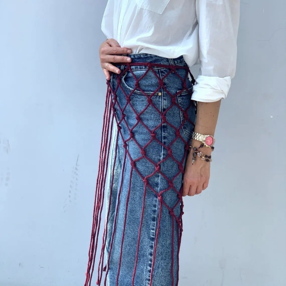 보헤미안 네트 프린지 스카프 숄 장식 태슬 에스닉 디자 - Ethnic Fashion Designer 리뷰 및 가격