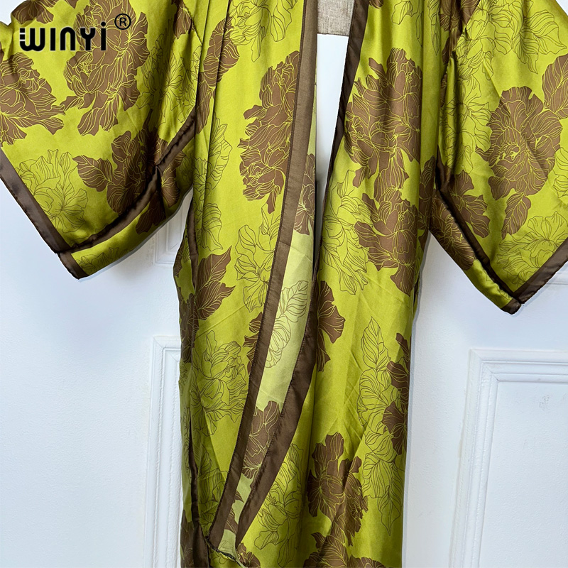 WINYI 아프리카 보호 프린트 기모노 롱 드레스, 여 - Kaftan Women Boho 리뷰 및 가격