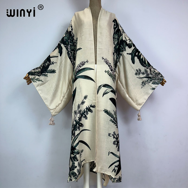WINYI 기모노 아프리카 보호 패션 프린트 비치 수영 - Kaftan Women Boho 리뷰 및 가격