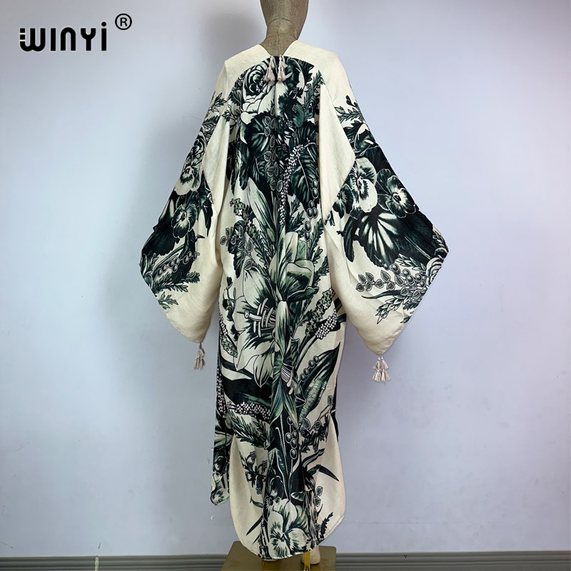 WINYI 기모노 아프리카 보호 패션 프린트 비치 수영 - Kaftan Women Boho 리뷰 및 가격